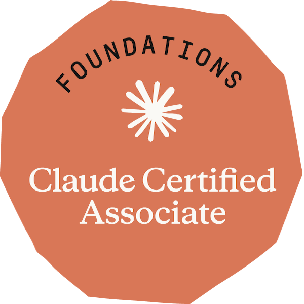 Claude Certified Associate (Foundations) badge